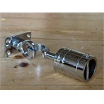 Decking Rope Post Fitting Hook & Fixing Plate Chrome